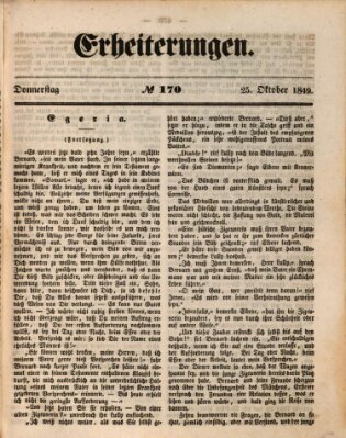 Erheiterungen (Aschaffenburger Zeitung) Donnerstag 25. Oktober 1849