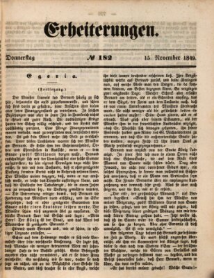 Erheiterungen (Aschaffenburger Zeitung) Donnerstag 15. November 1849