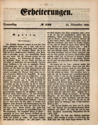 Erheiterungen (Aschaffenburger Zeitung) Donnerstag 22. November 1849