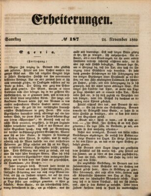 Erheiterungen (Aschaffenburger Zeitung) Samstag 24. November 1849