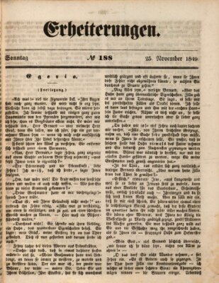 Erheiterungen (Aschaffenburger Zeitung) Sonntag 25. November 1849