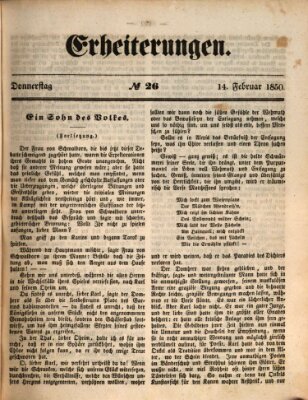 Erheiterungen (Aschaffenburger Zeitung) Donnerstag 14. Februar 1850