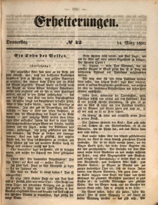 Erheiterungen (Aschaffenburger Zeitung) Donnerstag 14. März 1850