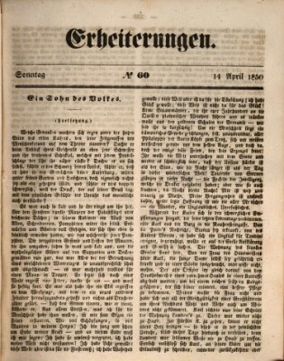 Erheiterungen (Aschaffenburger Zeitung) Sonntag 14. April 1850