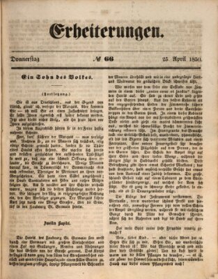 Erheiterungen (Aschaffenburger Zeitung) Donnerstag 25. April 1850