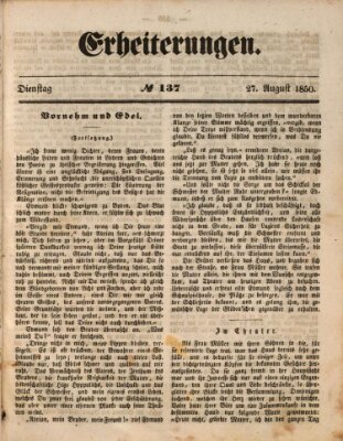 Erheiterungen (Aschaffenburger Zeitung) Dienstag 27. August 1850