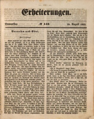 Erheiterungen (Aschaffenburger Zeitung) Donnerstag 29. August 1850