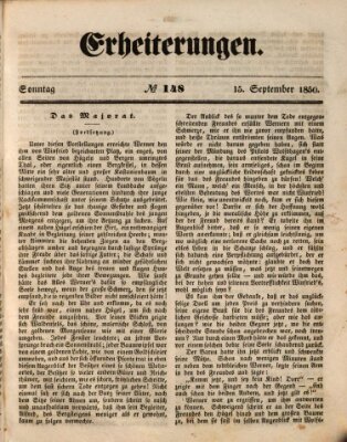 Erheiterungen (Aschaffenburger Zeitung) Sonntag 15. September 1850