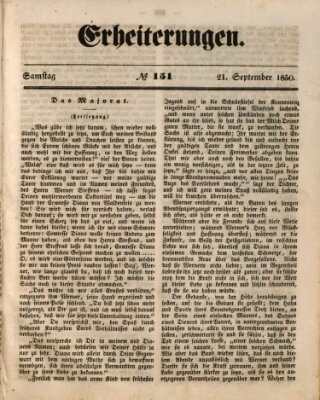 Erheiterungen (Aschaffenburger Zeitung) Samstag 21. September 1850