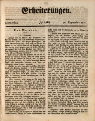 Erheiterungen (Aschaffenburger Zeitung) Donnerstag 26. September 1850