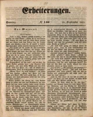 Erheiterungen (Aschaffenburger Zeitung) Sonntag 29. September 1850