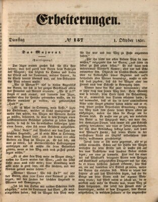 Erheiterungen (Aschaffenburger Zeitung) Dienstag 1. Oktober 1850