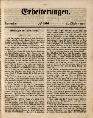 Erheiterungen (Aschaffenburger Zeitung) Donnerstag 17. Oktober 1850