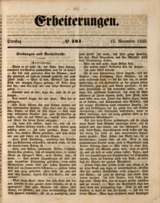 Erheiterungen (Aschaffenburger Zeitung) Dienstag 12. November 1850