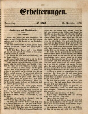 Erheiterungen (Aschaffenburger Zeitung) Donnerstag 14. November 1850