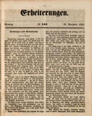 Erheiterungen (Aschaffenburger Zeitung) Sonntag 24. November 1850