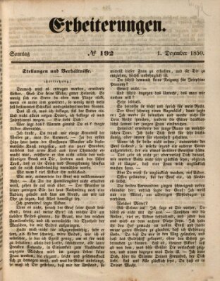 Erheiterungen (Aschaffenburger Zeitung) Sonntag 1. Dezember 1850