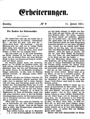 Erheiterungen (Aschaffenburger Zeitung) Samstag 11. Januar 1851