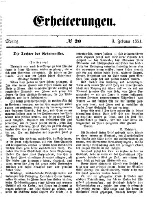 Erheiterungen (Aschaffenburger Zeitung) Montag 3. Februar 1851