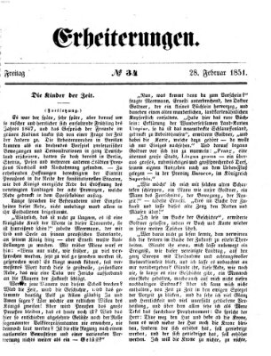 Erheiterungen (Aschaffenburger Zeitung) Freitag 28. Februar 1851