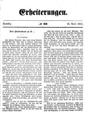 Erheiterungen (Aschaffenburger Zeitung) Samstag 19. April 1851