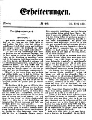 Erheiterungen (Aschaffenburger Zeitung) Montag 21. April 1851