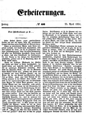 Erheiterungen (Aschaffenburger Zeitung) Freitag 25. April 1851