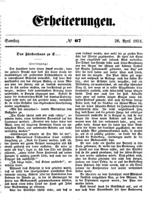 Erheiterungen (Aschaffenburger Zeitung) Samstag 26. April 1851