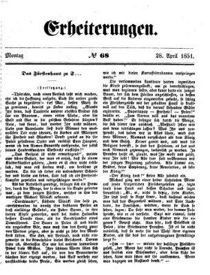 Erheiterungen (Aschaffenburger Zeitung) Montag 28. April 1851