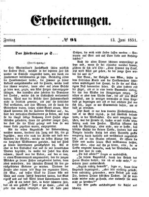 Erheiterungen (Aschaffenburger Zeitung) Freitag 13. Juni 1851