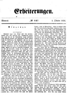 Erheiterungen (Aschaffenburger Zeitung) Mittwoch 1. Oktober 1851