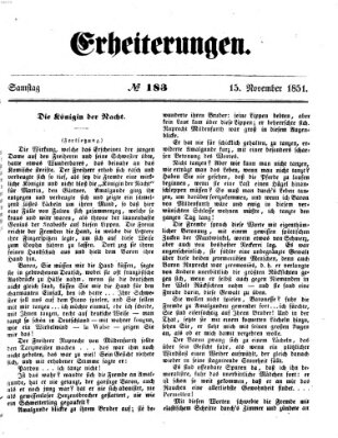 Erheiterungen (Aschaffenburger Zeitung) Samstag 15. November 1851