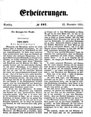 Erheiterungen (Aschaffenburger Zeitung) Samstag 22. November 1851