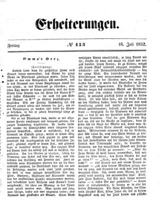 Erheiterungen (Aschaffenburger Zeitung) Freitag 16. Juli 1852