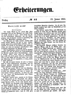 Erheiterungen (Aschaffenburger Zeitung) Dienstag 18. Januar 1853