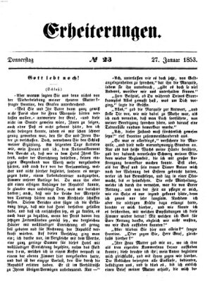 Erheiterungen (Aschaffenburger Zeitung) Donnerstag 27. Januar 1853