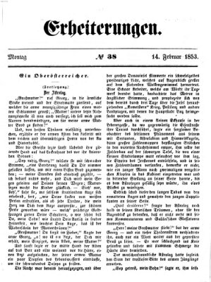 Erheiterungen (Aschaffenburger Zeitung) Montag 14. Februar 1853