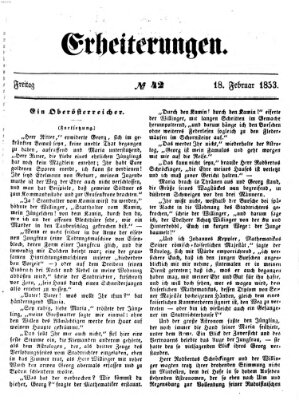 Erheiterungen (Aschaffenburger Zeitung) Freitag 18. Februar 1853