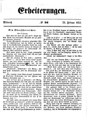 Erheiterungen (Aschaffenburger Zeitung) Mittwoch 23. Februar 1853