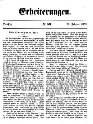 Erheiterungen (Aschaffenburger Zeitung) Samstag 26. Februar 1853