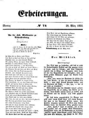 Erheiterungen (Aschaffenburger Zeitung) Montag 28. März 1853