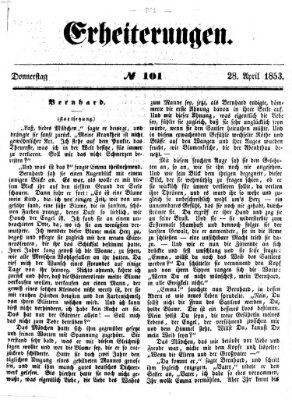 Erheiterungen (Aschaffenburger Zeitung) Donnerstag 28. April 1853