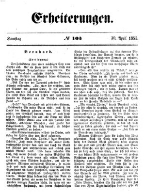 Erheiterungen (Aschaffenburger Zeitung) Samstag 30. April 1853