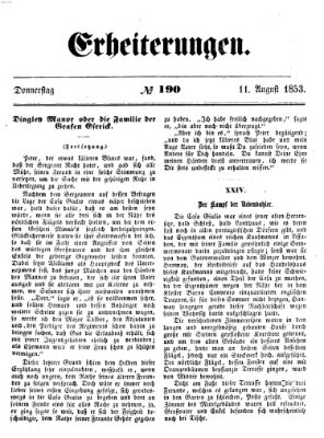 Erheiterungen (Aschaffenburger Zeitung) Donnerstag 11. August 1853