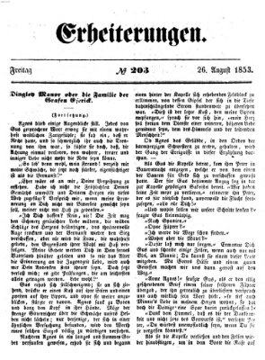 Erheiterungen (Aschaffenburger Zeitung) Freitag 26. August 1853