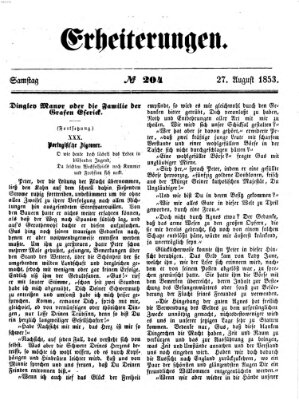 Erheiterungen (Aschaffenburger Zeitung) Samstag 27. August 1853