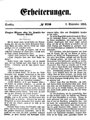 Erheiterungen (Aschaffenburger Zeitung) Samstag 3. September 1853