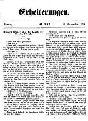 Erheiterungen (Aschaffenburger Zeitung) Sonntag 11. September 1853