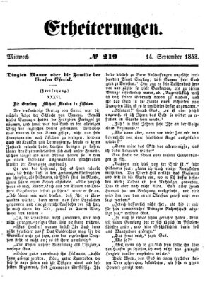 Erheiterungen (Aschaffenburger Zeitung) Mittwoch 14. September 1853