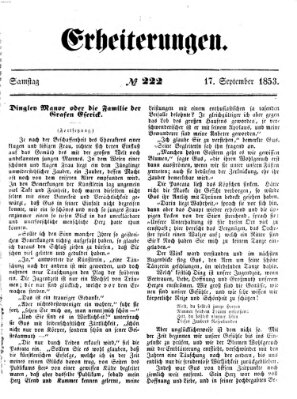 Erheiterungen (Aschaffenburger Zeitung) Samstag 17. September 1853